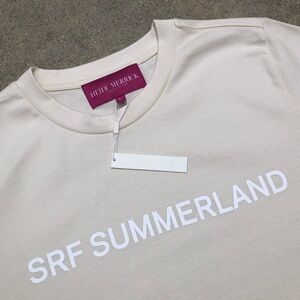 NWT Heidi Merrick Collection SRF SUMMERLAND Short Sleeve Ivory White Shirt Top L